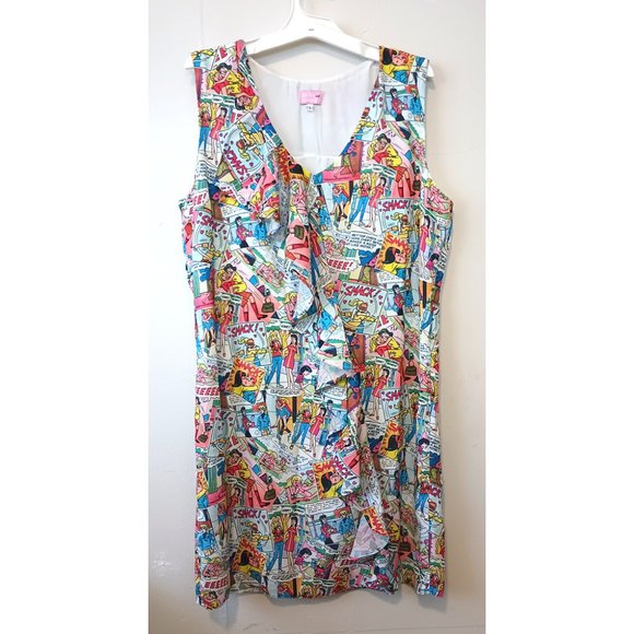 Betty & Veronica Dresses & Skirts - Betty & Veronica pop art sleeveless dress size L Large Archie Comics